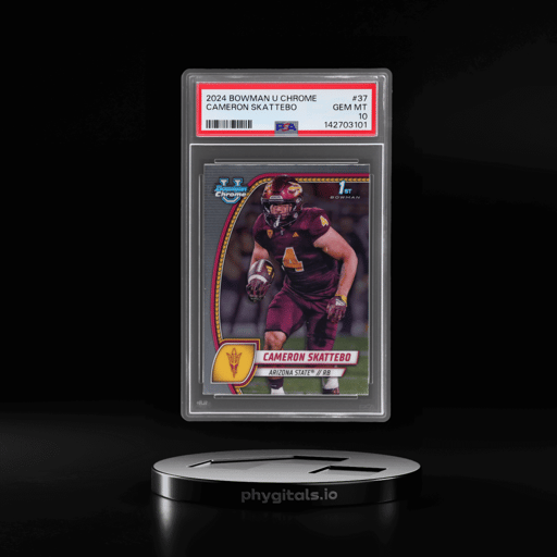 2024 Bowman University Chrome Cam Skattebo #37 PSA 10