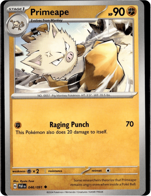 2024 Primeape #46 Paldean Fates