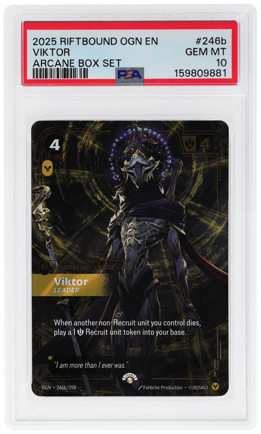 2025 Riftbound League of Legends Origins Arcane Box Set Viktor #246b PSA 10