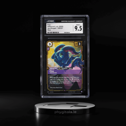 2026 Riftbound League Of Legends Spiritforged Fizz #140 CGC 9.5 MINT+