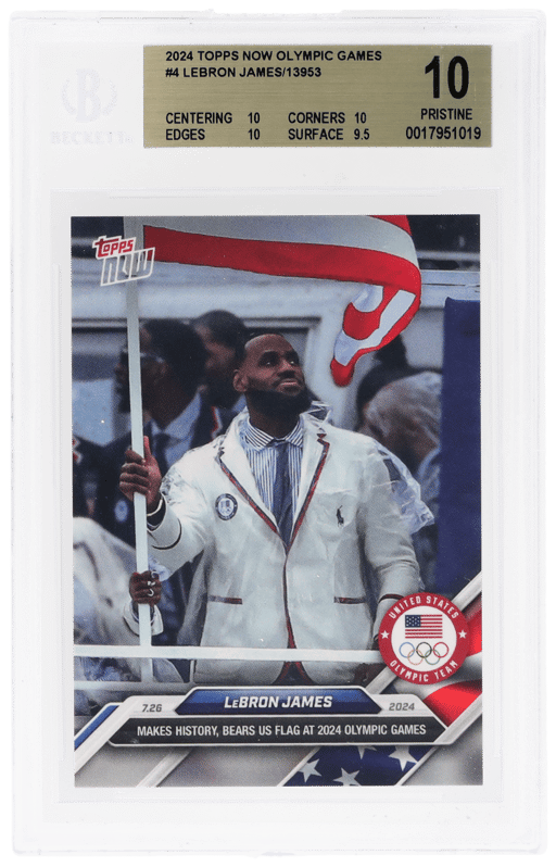 2024 Topps Now Olympic Games LeBron James #4 /13953 BGS 10