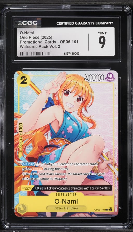 2025 One Piece Promo Welcome Pack Volume 2 O-Nami #OP06-101 CGC 9 MINT
