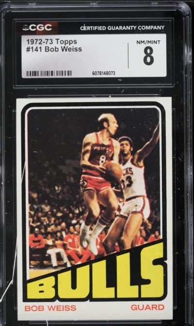1972 Topps Basketball Bob Weiss #141 CGC 8 NM-MT