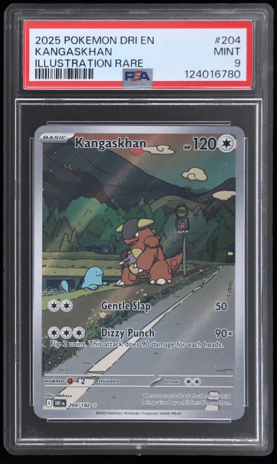 2025 Pokemon Destined Rivals Illustration Rare Kangaskhan #204 PSA 9