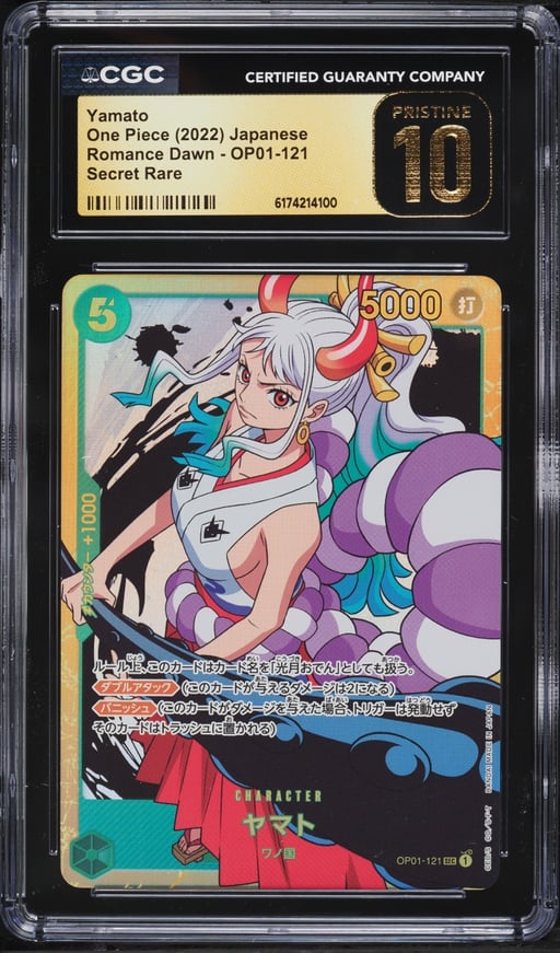2022 One Piece Japanese Romance Dawn SEC Yamato #OP01-121 CGC 10 PRISTINE