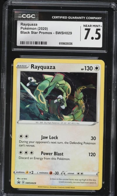 2020 Pokemon Sword & Shield Promo Rayquaza #SWSH029 CGC 7.5 NRMT+