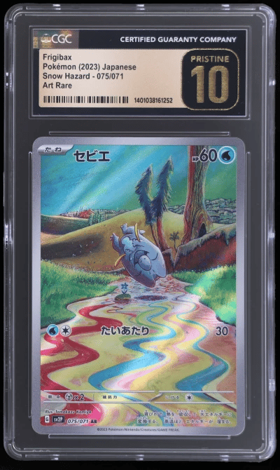 2023 Pokemon Scarlet and Violet Paldea Evolved Snow Hazard Japanese Art Rare Frigibax #75 CGC BL