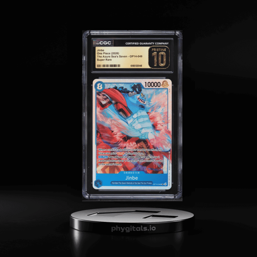 2026 One Piece The Azure Sea's Seven SR Jinbe #OP14-049 CGC 10 PRISTINE