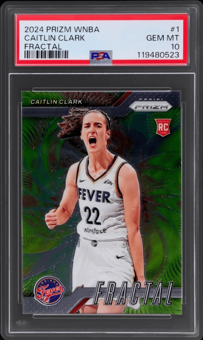 2024 Panini Prizm WNBA Fractal Caitlin Clark #1 PSA 10