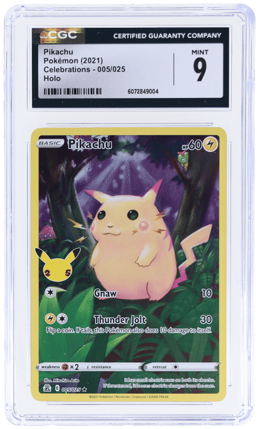 2021 Pokemon Sword and Shield Celebrations Pikachu #005 CGC 9