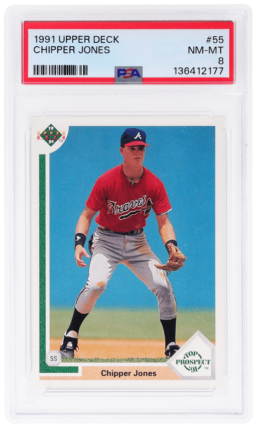 1991 Upper Deck Chipper Jones #55 PSA 8