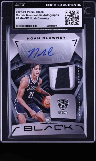 2023 Panini Black Noah Clowney ROOKIE PATCH AUTO 49/49 #RMA-NC CGC AUTH