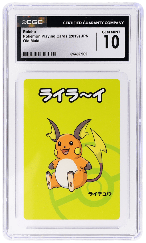 2019 Pokemon Playing Cards Old Maid Japanese Raichu CGC 10