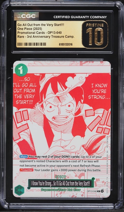 2025 One Piece 3rd Treasure Manga Alt Art Go All Out From The Very Start!!! CGC 10 PRISTINE