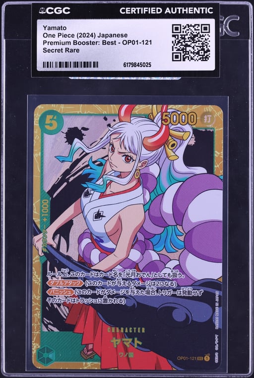 2024 One Piece Japanese Premium Booster Best SEC Yamato #OP01-121 CGC AUTH