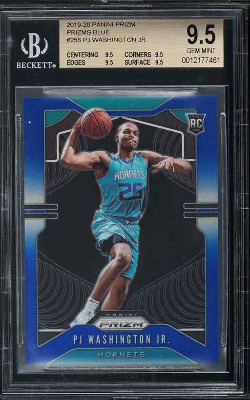2019 Panini Prizm Blue PJ Washington Jr. ROOKIE /199 #258 BGS 9.5 GEM MINT