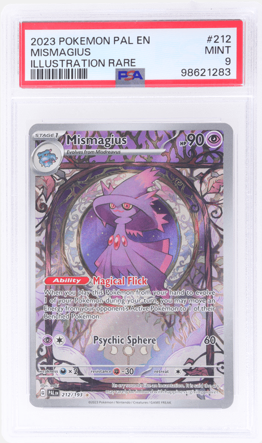 2023 Pokemon Scarlet and Violet Paldea Evolved Illustration Rare Mismagius #212 PSA 9