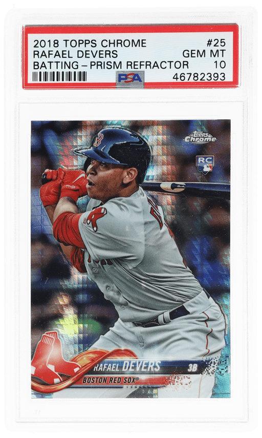 2018 Topps Chrome Prism Refractor Rafael Devers #25 PSA 10