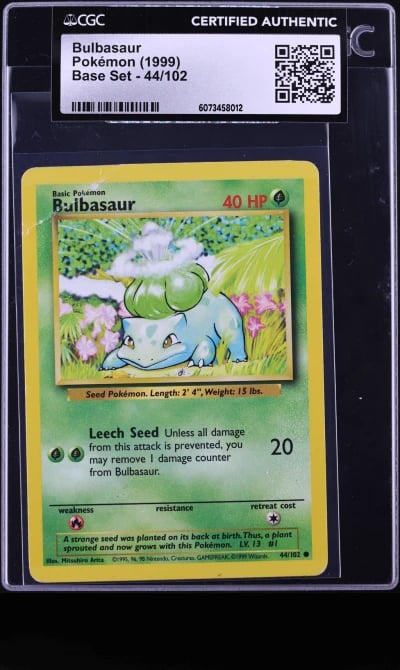 1999 Pokemon Base Set Bulbasaur 