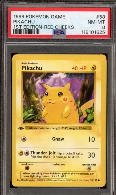 Pokemon Pikachu Base Set Shadowl