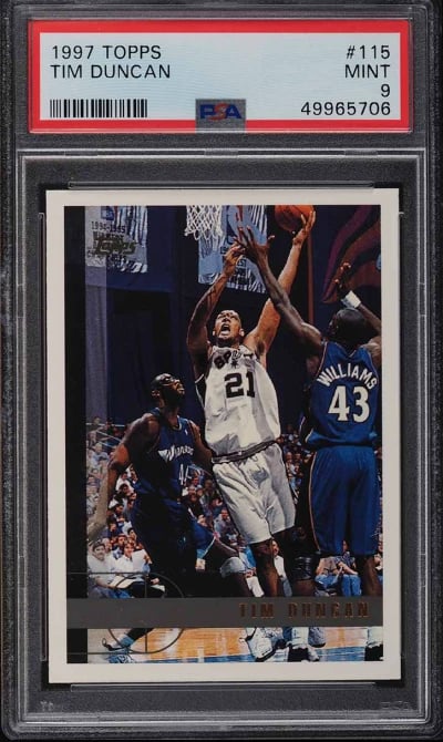 1997 Topps Basketball Tim Duncan