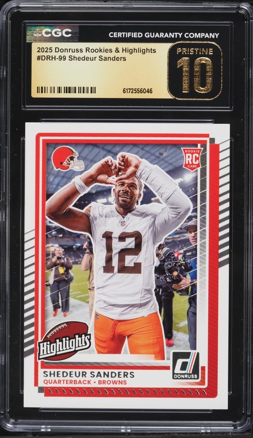 2025 Donruss Rookies & Highlights Shedeur Sanders ROOKIE #DRH-99 CGC 10 PRISTINE