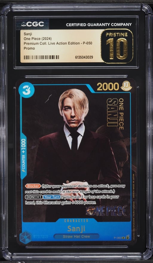2024 One Piece Promo Premium Collection Live Action Edition Sanji #P-050 CGC 10 PRISTINE