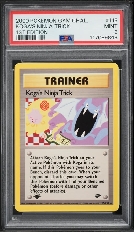 2000 Pokemon Gym Challenge 1st Edition Koga's Ninja Trick #115 PSA 9 MINT