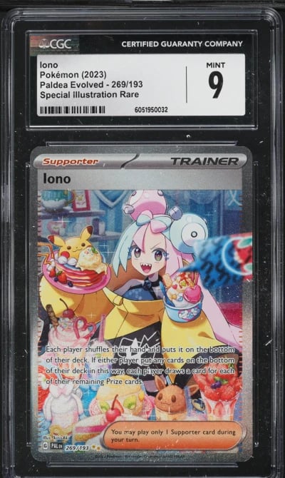 2023 Pokemon Scarlet & Violet Paldea Evolved SIR Iono #269 CGC 9 MINT