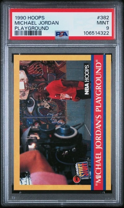 1990 HOOPS #382 MICHAEL JORDAN PLAYGROUND PSA 9