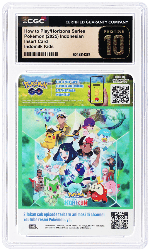 2024 Pokemon Indomilk Kids Indonesian Insert Card How To Play/Horizons Series # CGC PRI