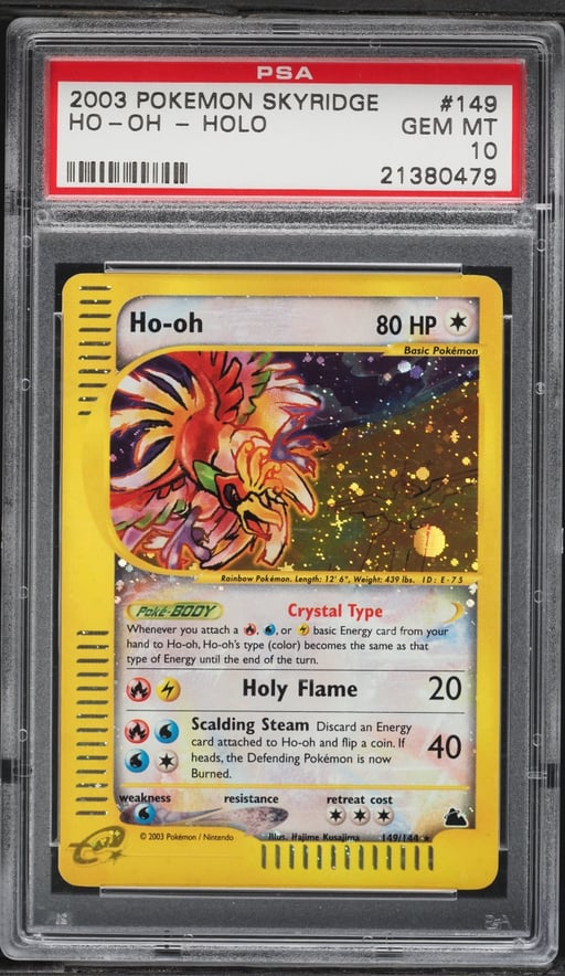 2003 Pokemon Skyridge Holo Crystal Ho-Oh #149 PSA 10 GEM MINT
