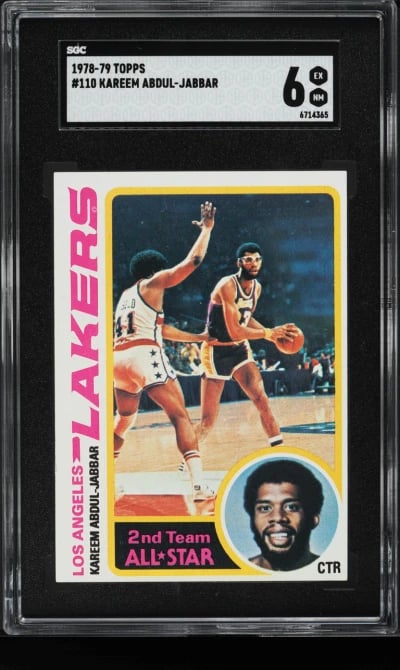 1978 Topps Basketball All Star Kareem Abdul-Jabbar #110 SGC 6 EXMT