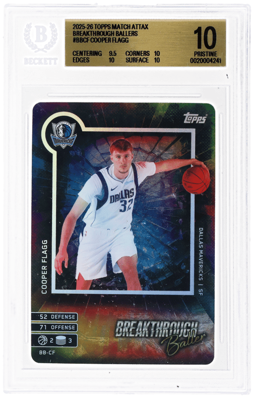 2025 Topps Match Attax Breakthrough Baller Cooper Flagg #BB-CF BGS 10