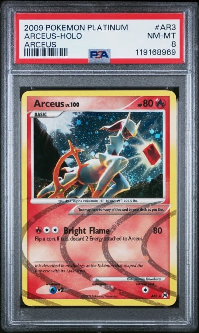 2009 POKEMON PLATINUM ARCEUS #AR3 ARCEUS-HOLO PSA 8