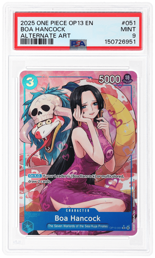 2025 One Piece Carrying On His Will Alternate Art Boa Hancock #OP13-051 PSA 9