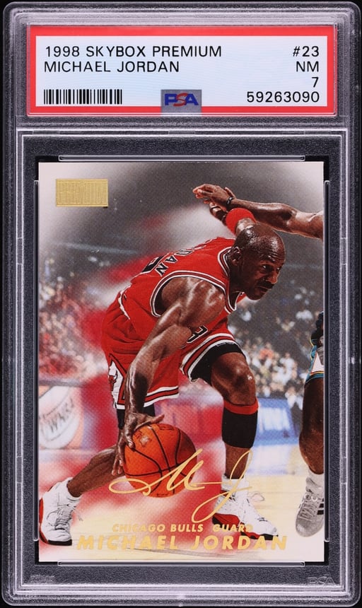 1998 Skybox Premium Michael Jordan #23 PSA 7 NRMT