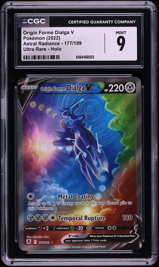 2022 Pokemon Sword & Shield Astral Radiance Full Art Origin Forme Dialga V #177 CGC 9 MINT