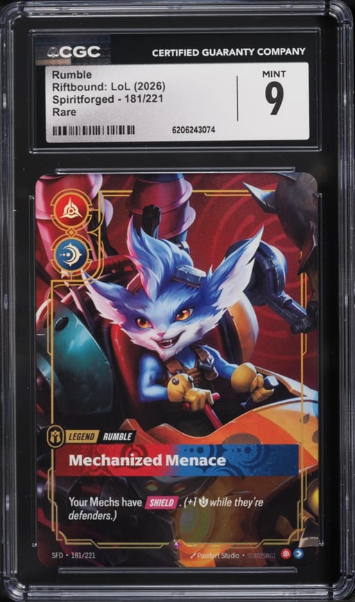 2026 Riftbound League Of Legends LoL Spiritforged Rumble #181 CGC 9 MINT