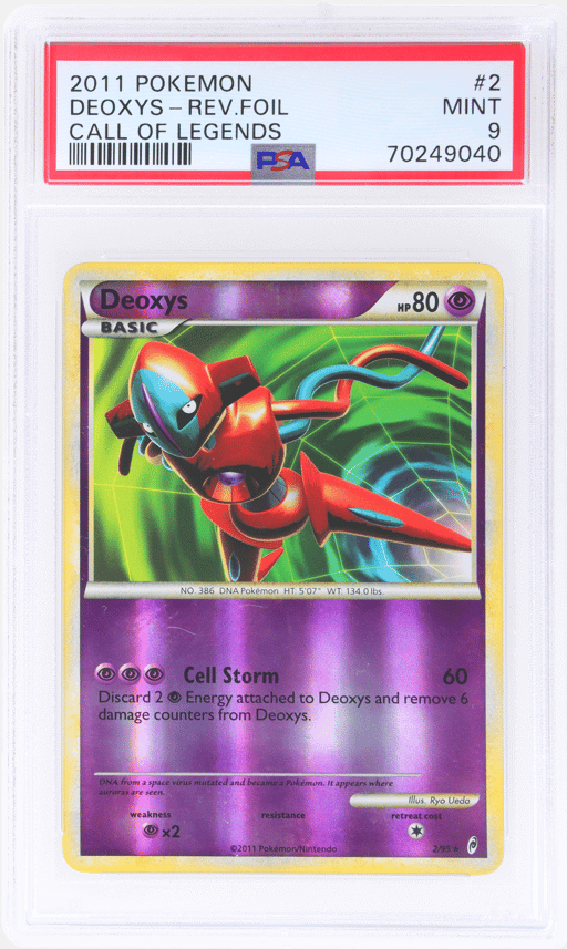 2011 Pokemon Call of Legends Reverse Holo Deoxys #2 PSA 9