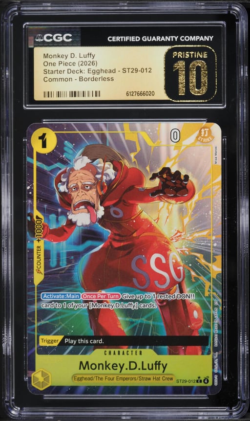 2026 One Piece Starter Deck: Egghead Borderless Monkey D. Luffy #ST29-012 CGC 10 PRISTINE