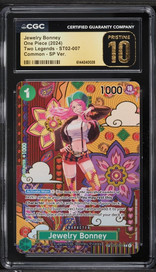 2024 One Piece Two Legends SP Version Jewelry Bonney #ST02-007 CGC 10 PRISTINE