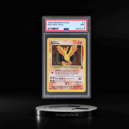1999 Pokemon Fossil Holo Moltres #12 PSA 9