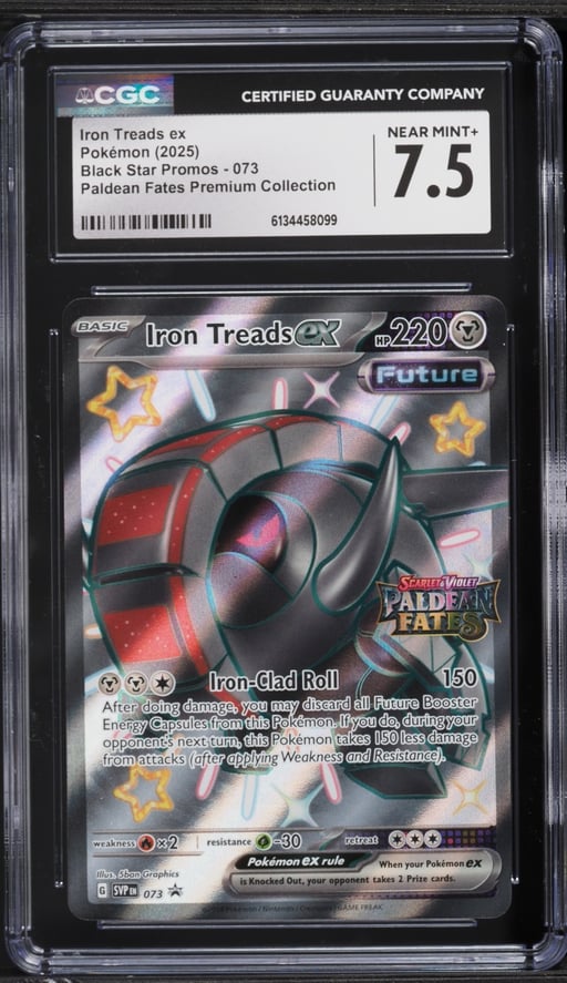 2025 Pokemon SV Black Star Promo Paldean Fates Premium Collection Iron Treads ex #73 CGC 7.5