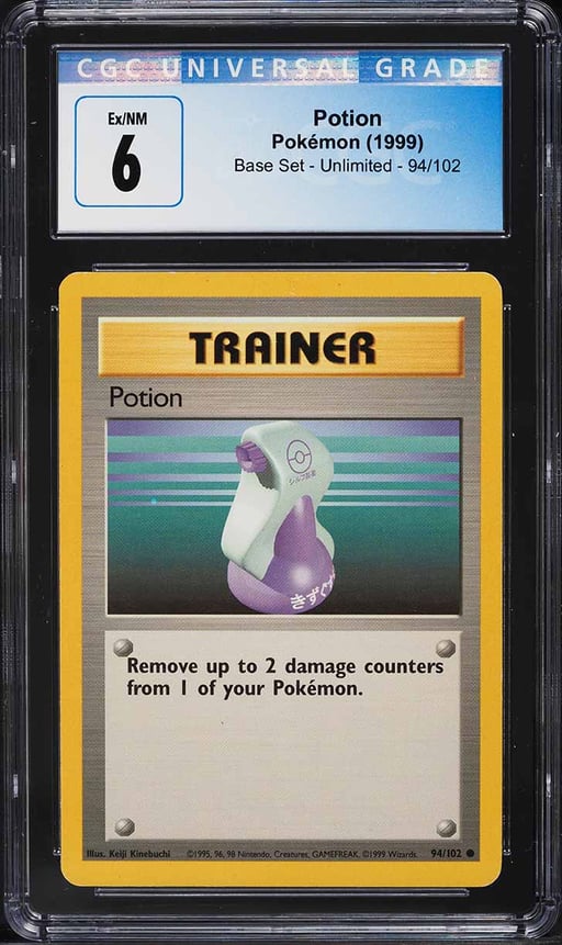 1999 Pokemon Base Set Potion #94 CGC 6 EXMT