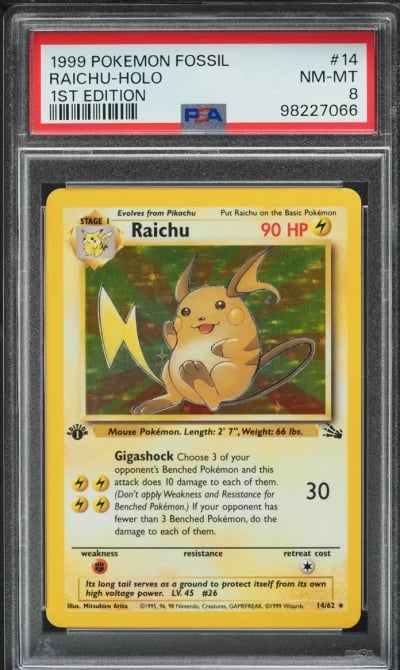 1999 Pokemon Fossil 1st Edition 