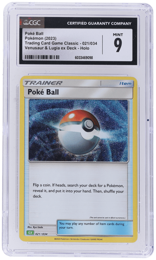 2023 Pokemon Trading Card Game Classic Venusaur and Lugia Ex Deck Holo Poké Ball #21 CGC 9