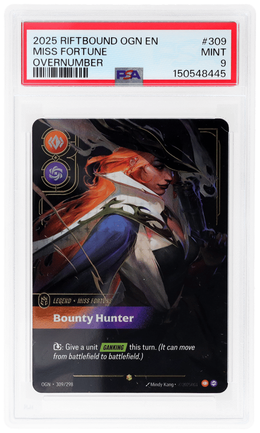 2025 Riftbound: League of Legends Origins Overnumber Miss Fortune #309 PSA 9