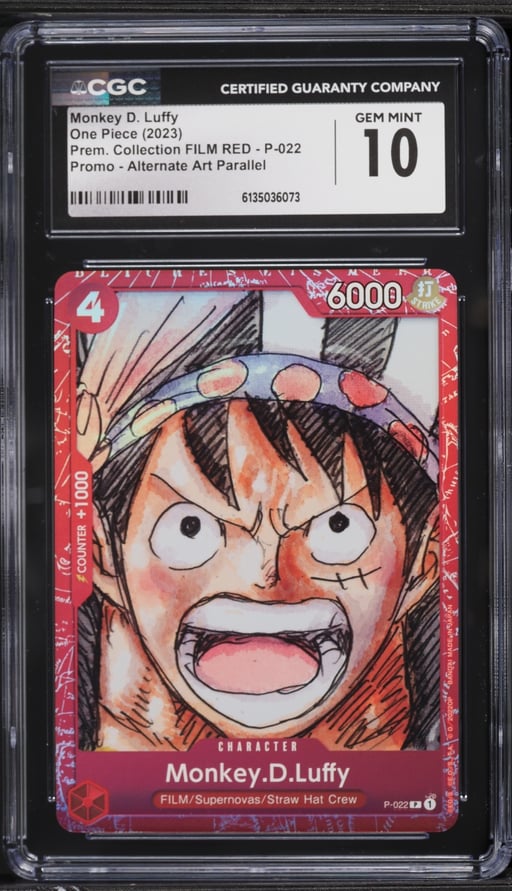 2023 One Piece Promo Premium Collection FILM RED Monkey D. Luffy #P-022 CGC 10 GEM MINT