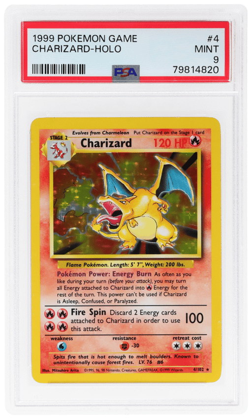 1999 Pokemon Base Set Holo Charizard #4 PSA 9